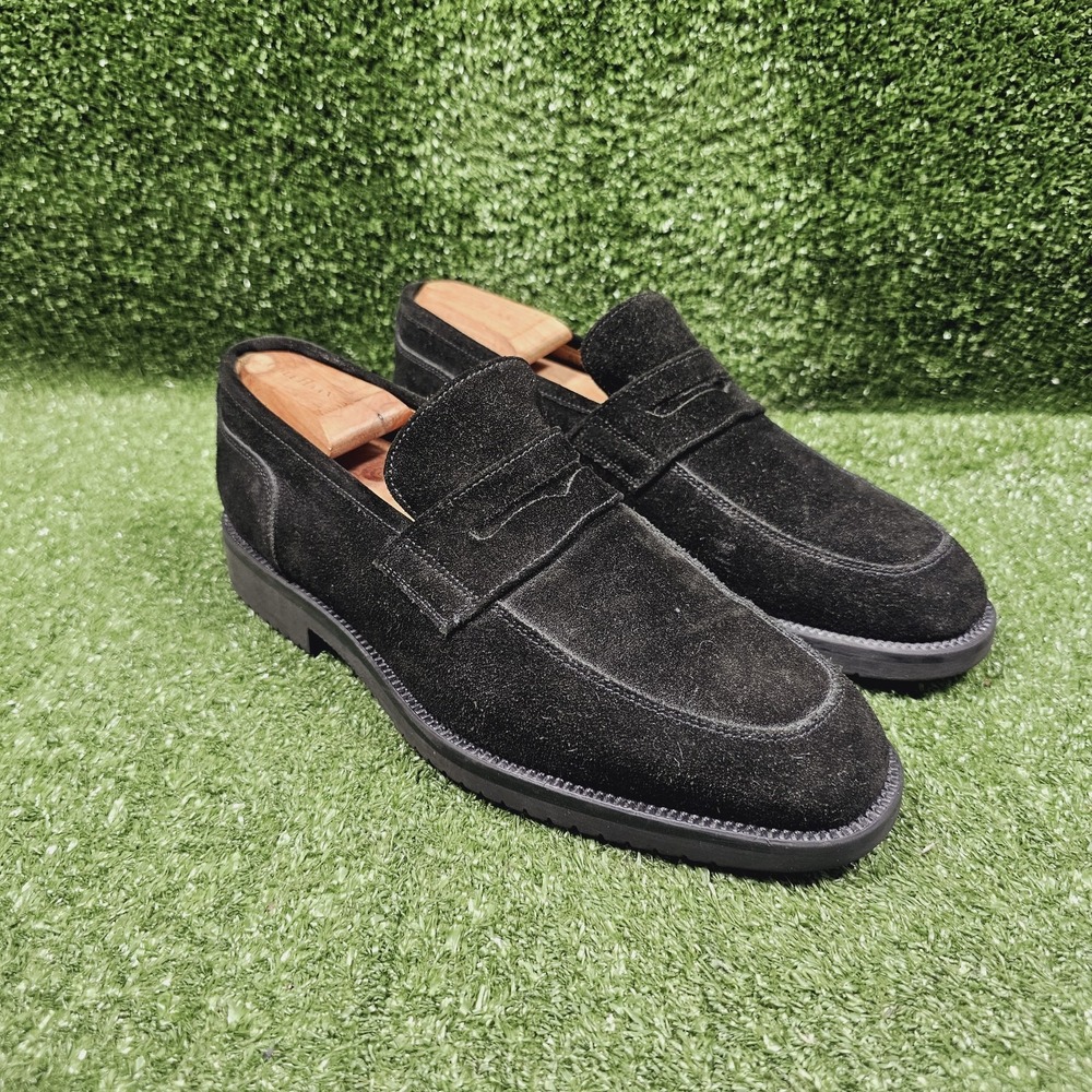 Church's Prima Classe Black Suede Slip On Dress Penny Loafers Mens Size 8.5